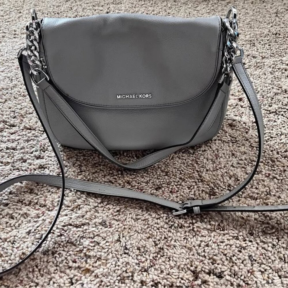Michael Kors Grey Genuine Leather purse